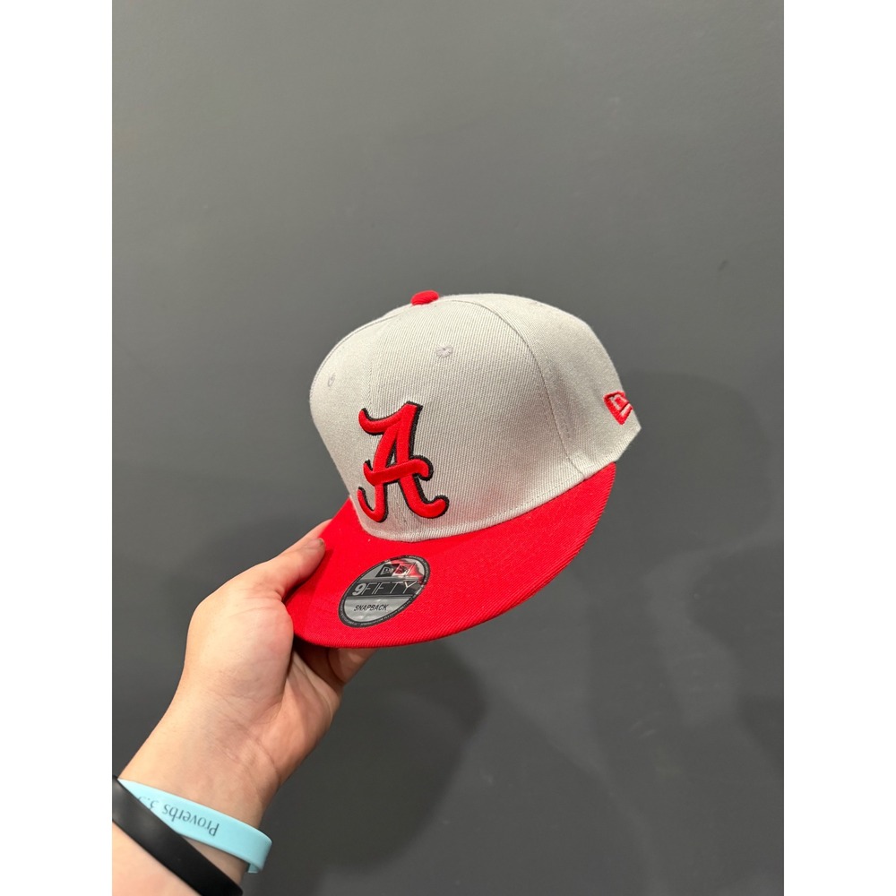 New Era Alabama Crimson Tide 9FIFTY Snapback Hat Grey Red NCAA Cap Mens
